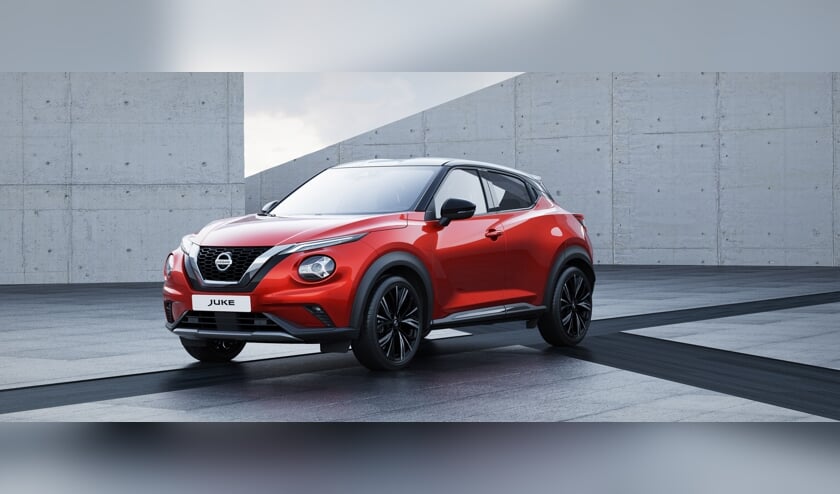 De vernieuwde Nissan Juke, met een heel herkenbare V-Motion grille.