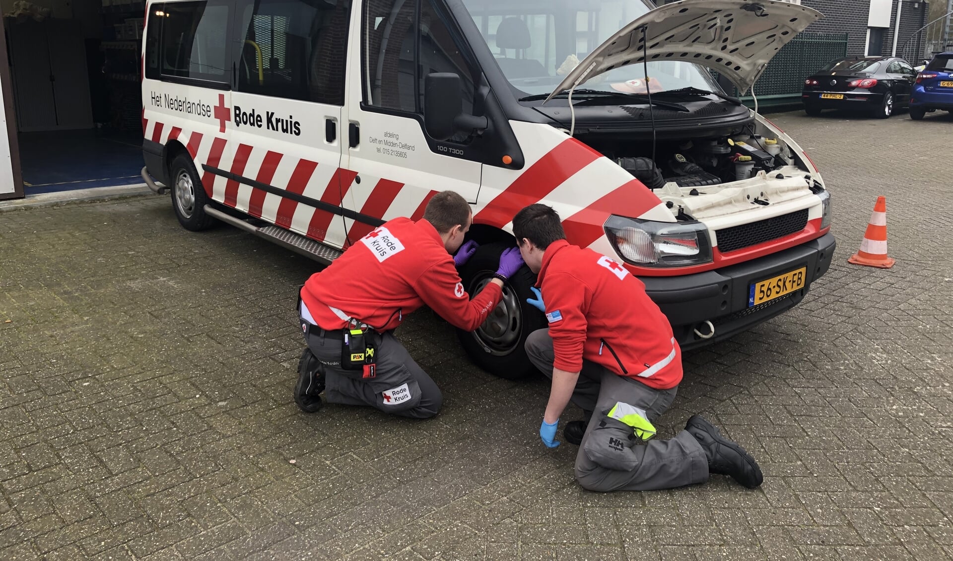 De vrijwilligers van het Rode Kruis bereiden zich voor op acties