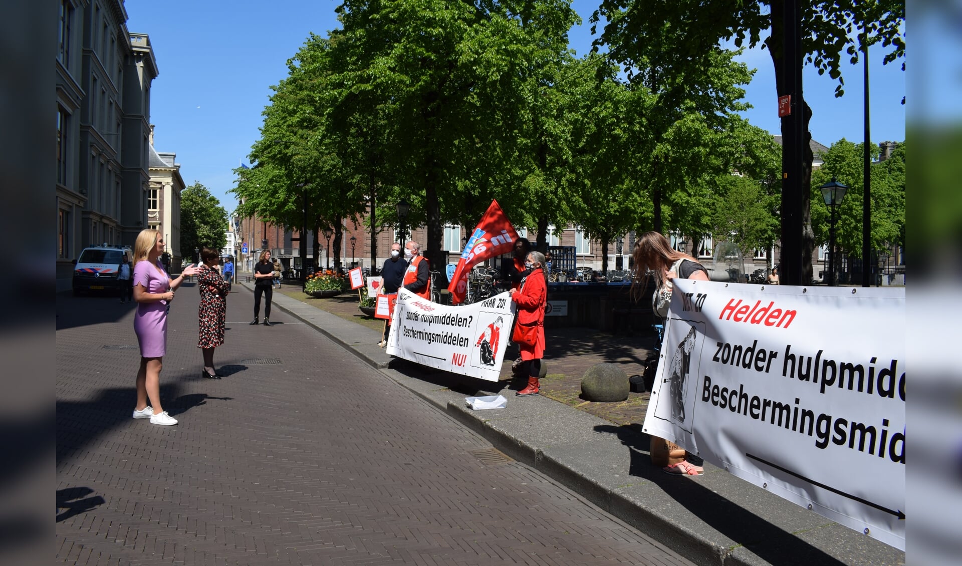 De spandoekactie vond afgelopen donderdag plaats in Den Haag