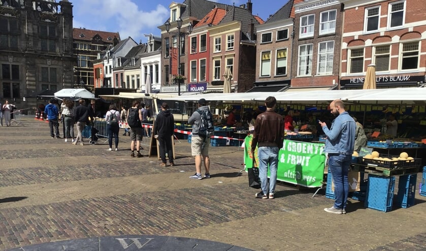 Keurig in de wachtrij op de warenmarkt