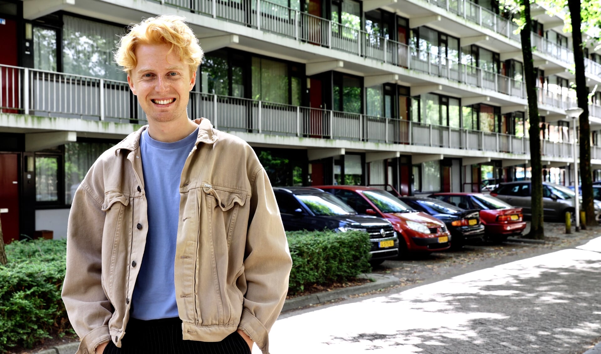 Tim in zijn 'mooie rotwijk'  (Foto: Koos Bommelé)