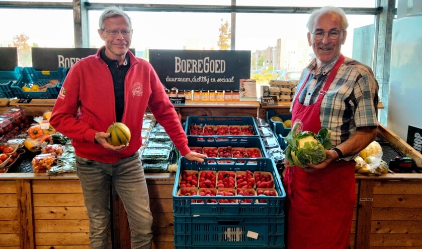 Frank van Kleef en vrijwilliger Nico Nelis bij BoereGoed Groenrijk