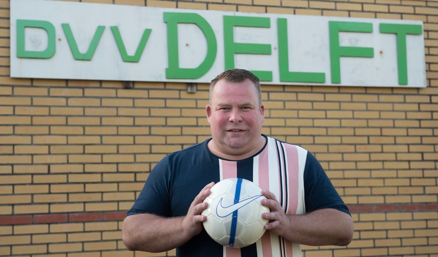 Chris van Noortwijk werd tegen wil en dank keeper, maar deed dat uit clubliefde voor dvv Delft. (foto: Roel van Dorsten)