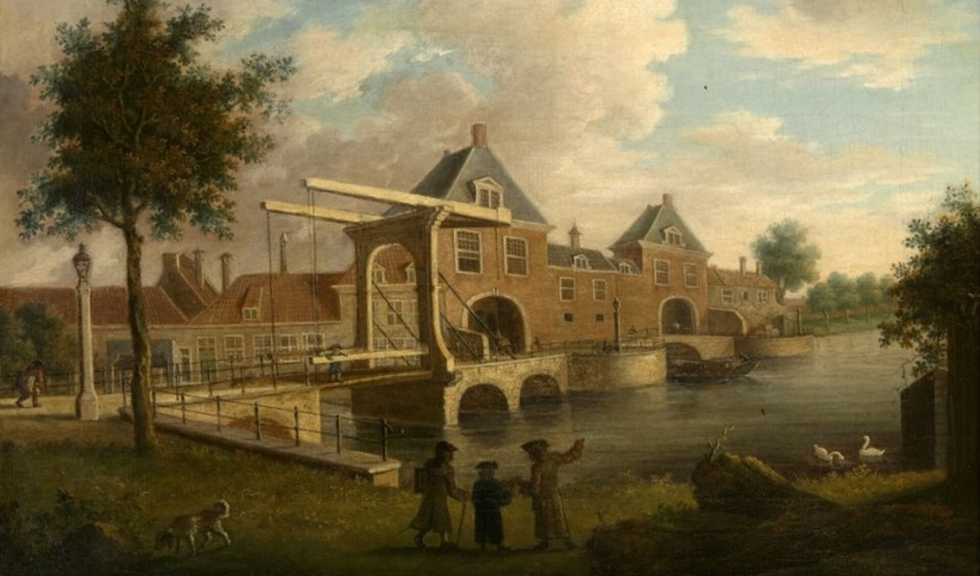 De Haagpoort en de Wateringsepoort omstreeks 1700 door Isaac van Haastert