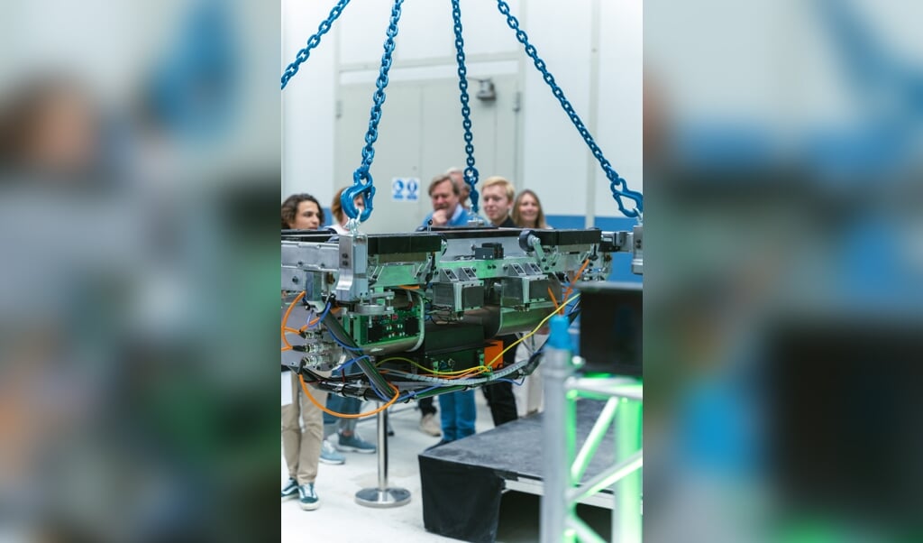  Twee weken geleden werd de Helios I onthuld, het nieuwste prototype van Delft Hyperloop. (Foto: PR) 