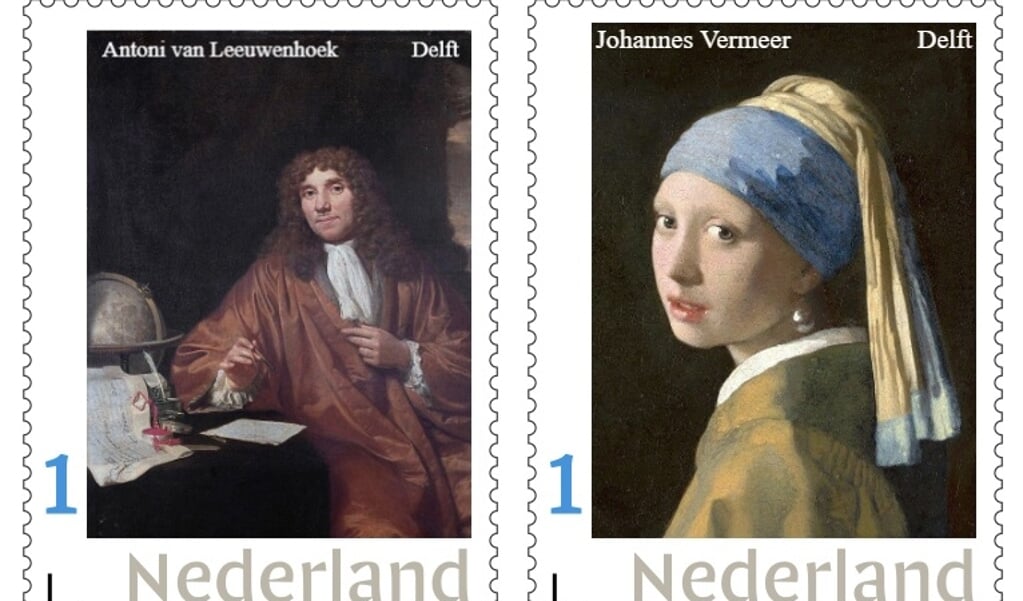 Van Leeuwenhoek en ‘het meisje met de parel’ van Vermeer, hebben dit  jaar een eigen postzegel