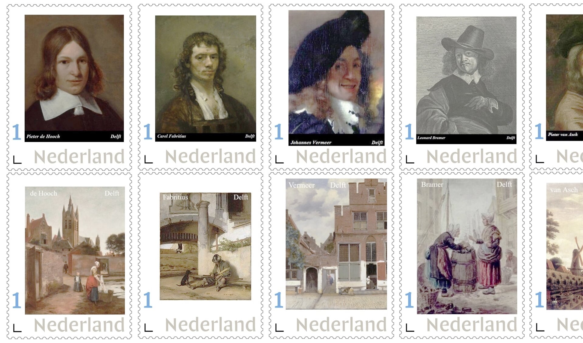 Een deel van de postzegels 