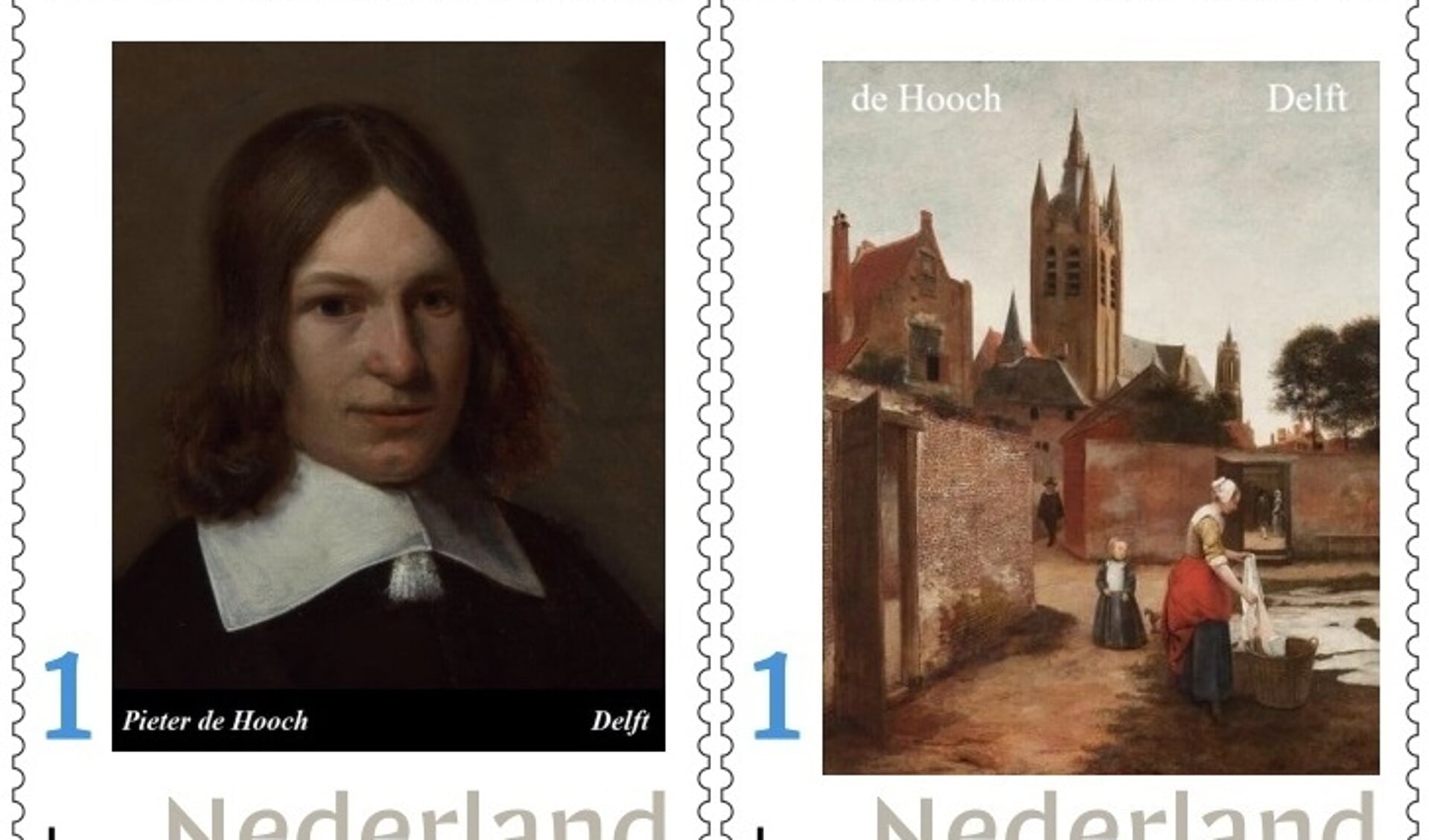 Postzegels Pieter Hendricksz. de Hooch