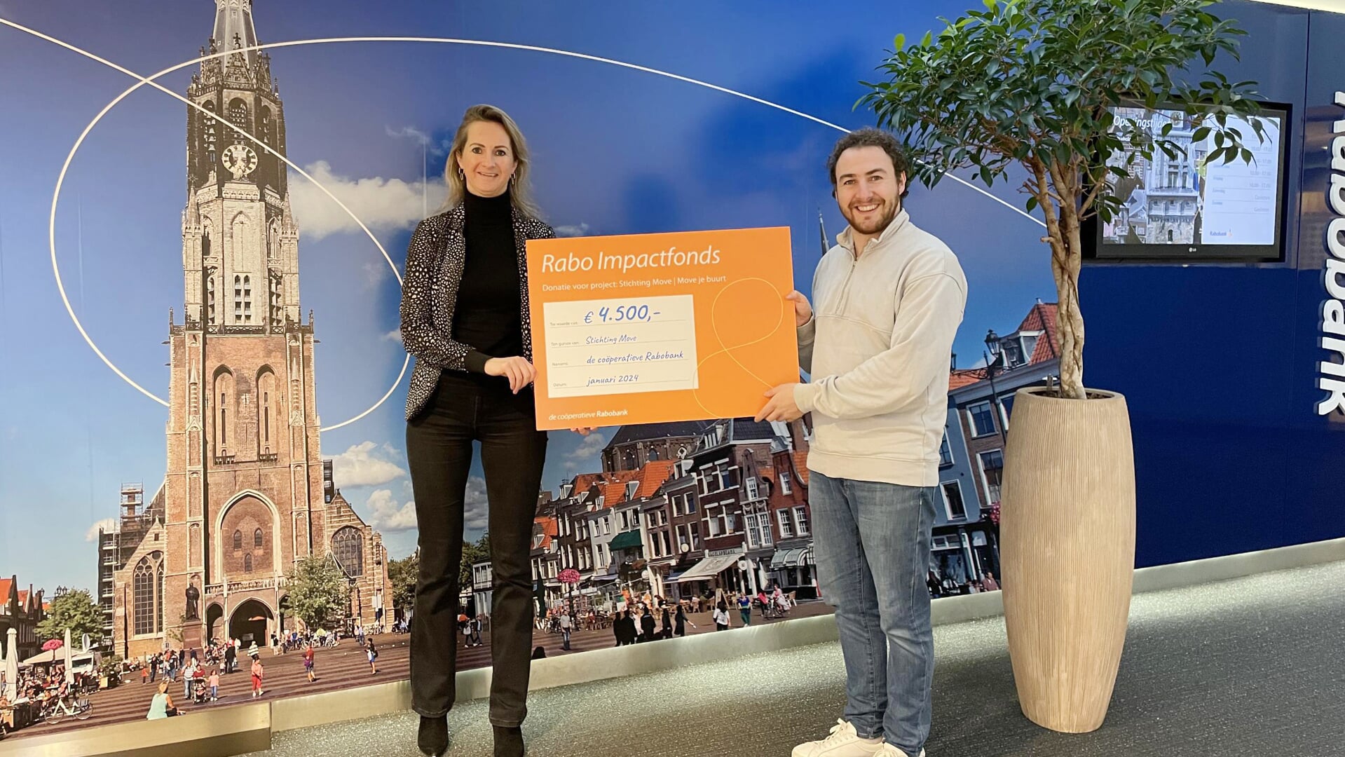 Onlangs ontving Stichting Move Delft een donatie van maar liefst 4500 euro vanuit het Rabo Impactfonds!