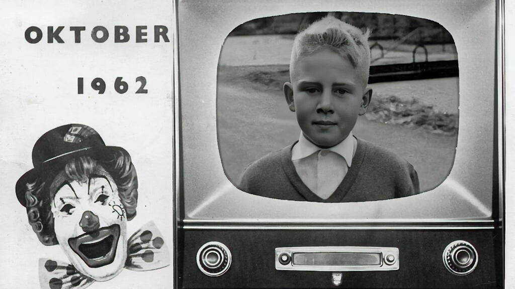 Foto Vroeger: Henk Roelvink 8 jaar oud. 'Pipo de Clown was toen erg populair op de televisie.'