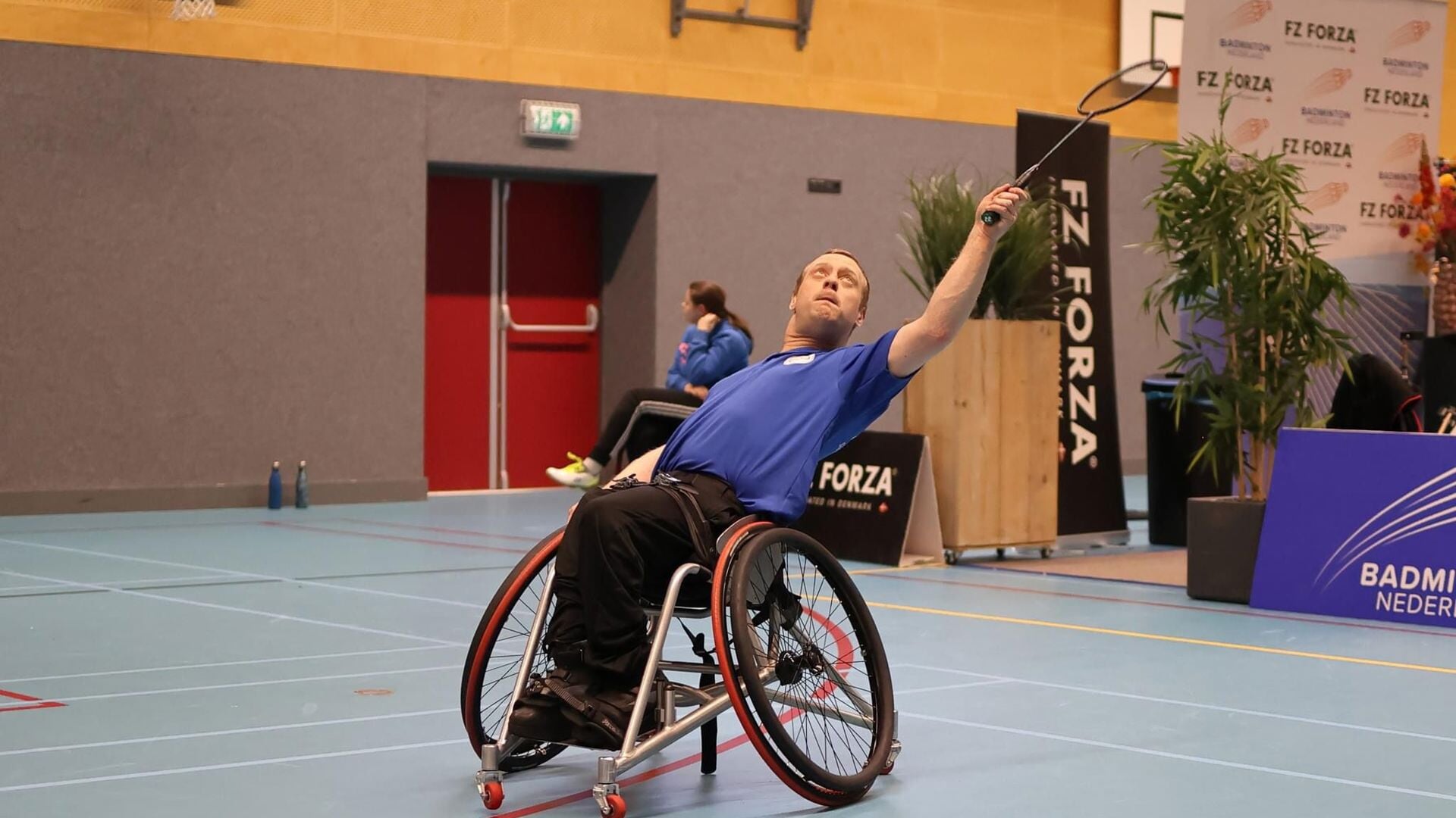 Erik Jan Koekoek haalde zilver in het mannen enkelspel B voor spelers die gebruik maken van een rolstoel.
