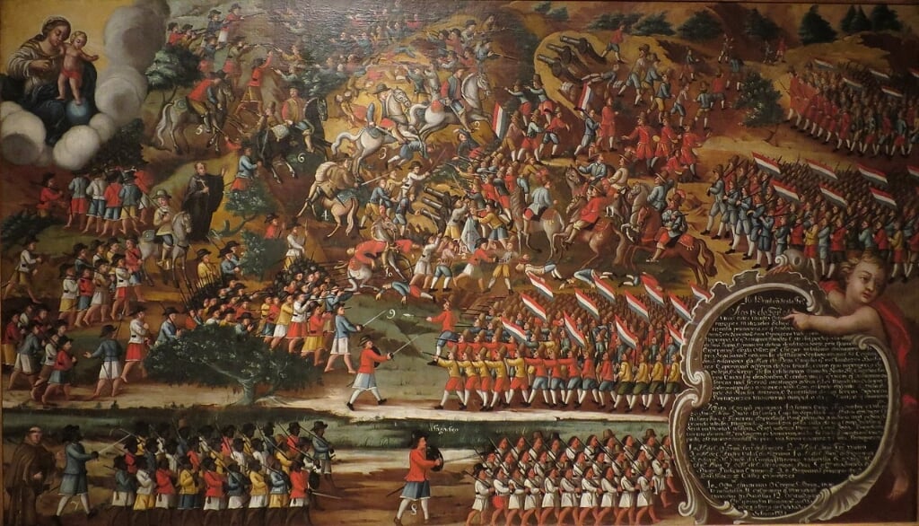 Slag bij  Guararapes 1648, kunstenaar onbekend