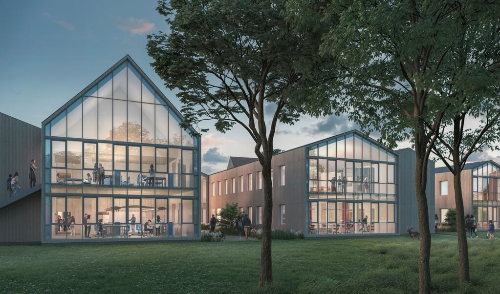 So sollen sie aussehen, die neuen Lernhäuser auf dem Bildungscampus Louisenlund. Die Stiftung investiert rund 28 Millionen Euro in ein neues Lern- und Forschungszentrum sowie zusätzliche Wohn- und Gemeinschaftsräume. (Louisenlund)