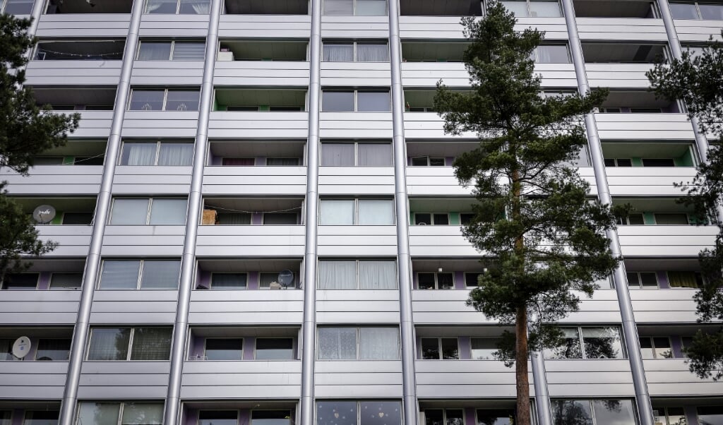 Bebyggelsen i Nøjsomhed har i flere år været på den officielle liste over ghettoer i Danmark. En plan om renovering af lejligheder og opsigelse af lejemål skulle få Nøjsomhed af ghettolisten. ( Liselotte Sabroe/Ritzau Scanpix)