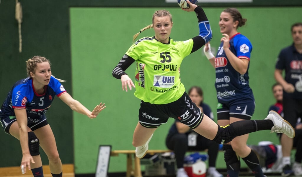 Rechtsaußen Tabea Schleemann hat sich im Training für neue Aufgaben in der Abwehr empfohlen. ( Tim Riediger)