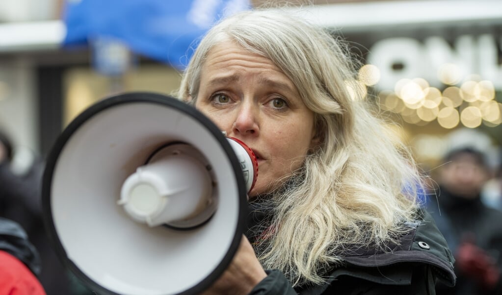 Ny formand for Linke i Flensborg, Katrine Hoop, kirkekonsulent og dansk sydslesviger. ( Tim Riediger)