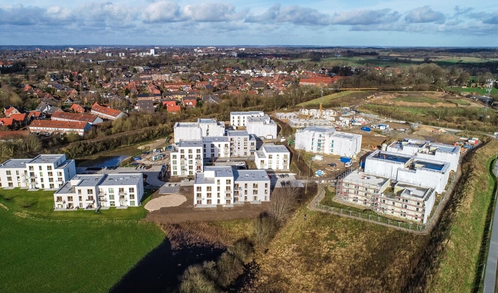 <p>Der Wohnpark Tarup ist das derzeit größte Projekt des SBV. Bis Winter 2021 sollen insgesamt 287 Wohnungen entstehen. Archivfoto: Sven Geißler</p> (Sven Geissler)