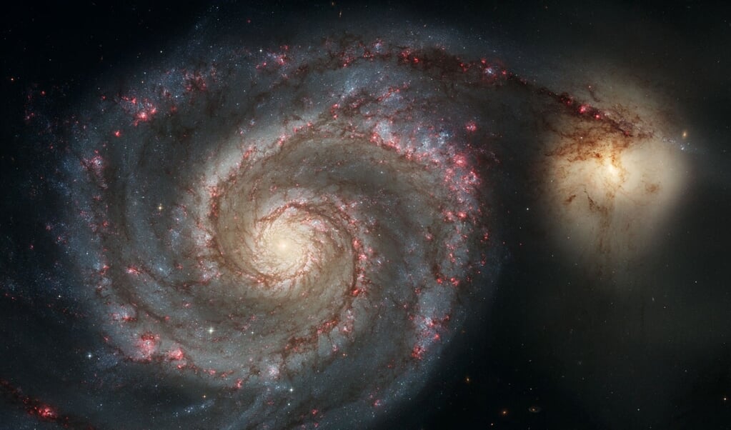 I Whirlpool-Galaksen fandt forskere pludselig en helt anden planet. Det er første gang, det sker udenfor Mælkevejen. (S. Beckwith/NASA, dpa)