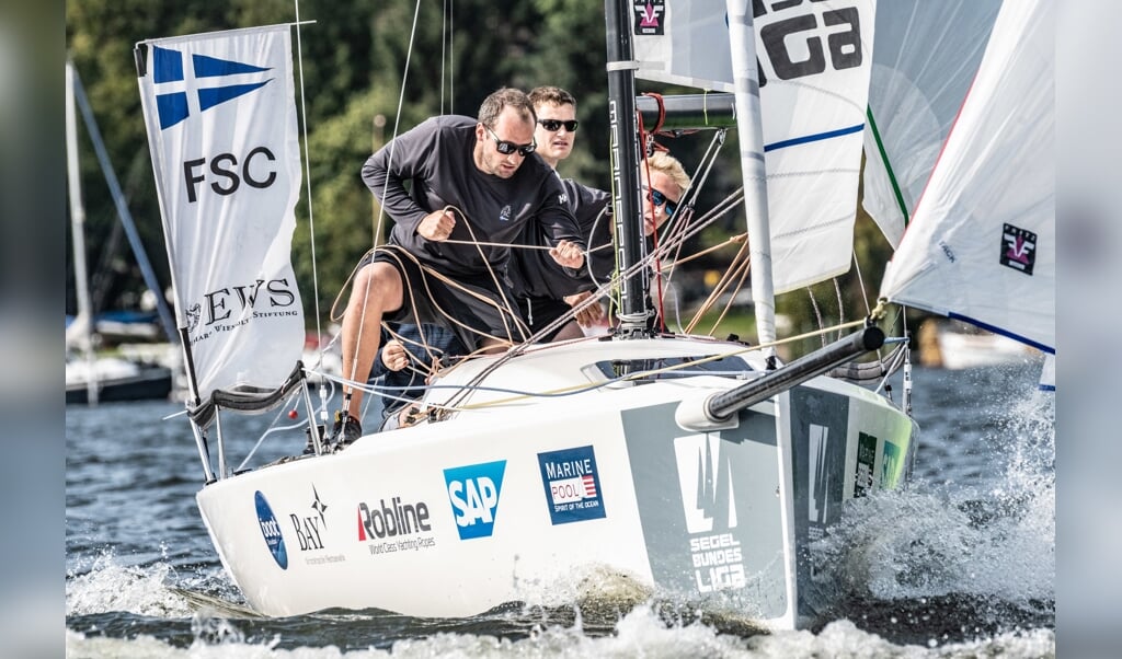 Die FSC-Crew hat an den letzten Spieltagen der Segelbundesliga noch einiges vor. Lars Wehrmann/DSBL (Lars Wehrmann)