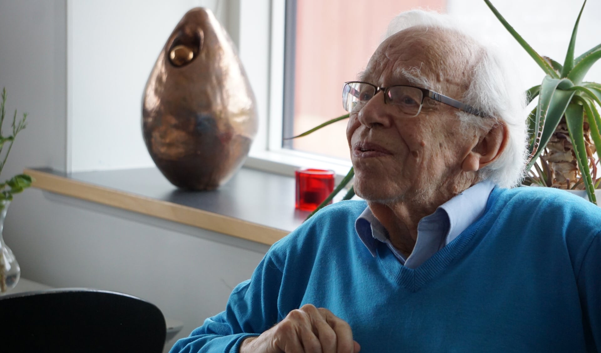 Den 99-årige Aage Larsen er sikker på, at han også kommer til årsmødet på Vesterled næste år.