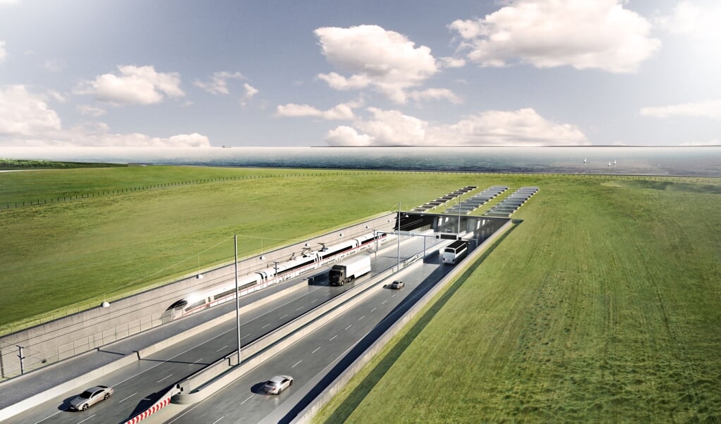 <p>Tunnelmodstanderne tvivler på, om anlægget kan modstå en længerevarende brand. ICONO A/S/Femern A/S/dpa.</p> (dpa)