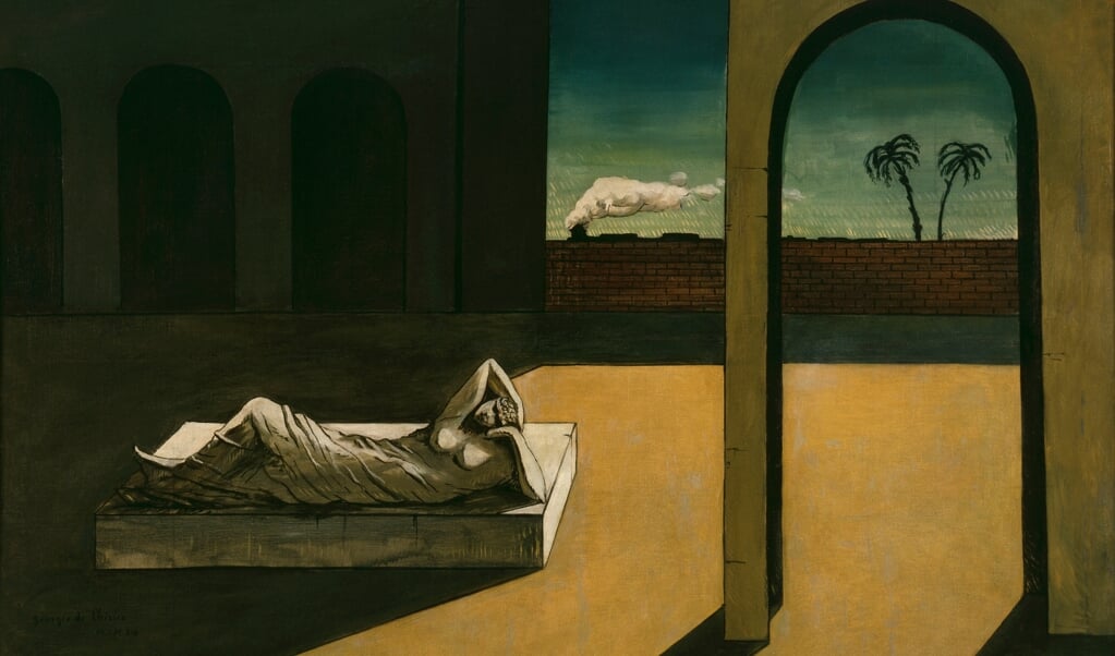 »Sandsigerskens løn« af Giorgio de Chirico, olie på lærred, 1913. (VG Bild-Kunst, Bonn 2019 /Artists Rights Society (ARS), New York / SIAE, Rome © Philadelphia Museum of Art, Louise an)