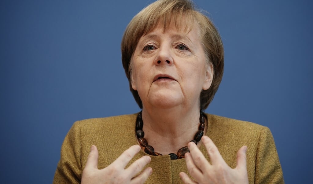 Forbundskansler Angela Merkel står fast på at det var den rigtige beslutning at forlænge nedlukningen i Tyskland. ( Michael Kappeler/dpa POOL/dpa)