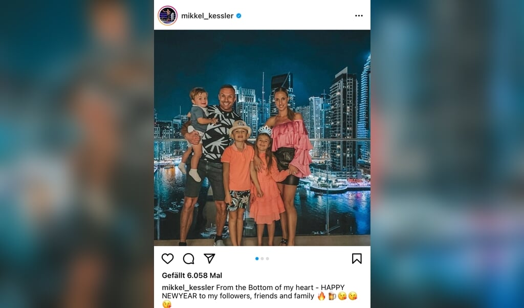 Der dänische Boxer Mikkel Kessler feierte mit seiner Familie Neujahr in Dubai. ( fra Instagram)
