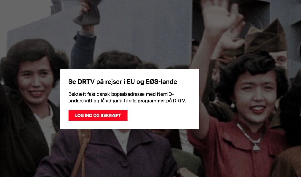 Sådan ser det ofte ud, hvis man fra Sydslesvig for tiden på nettet prøver at se et program fra for eksempel Danmarks Radio. Screenshot (FlA)
