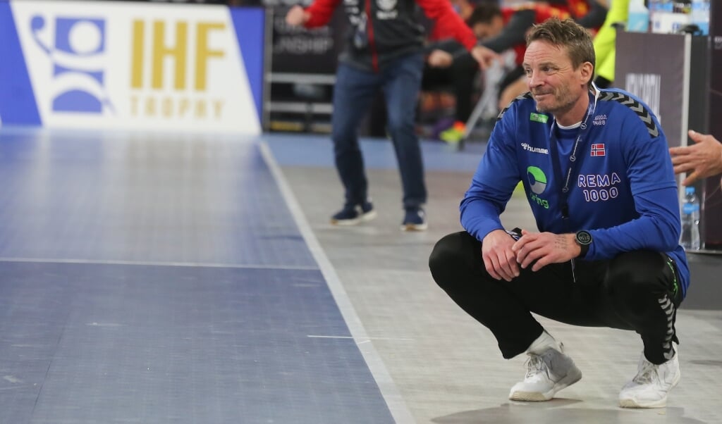 Norwegens Nationaltrainer Christian Berge steht in Mannheim auf der Trainer-Wunschliste.  ( Egypt2021/IHF)