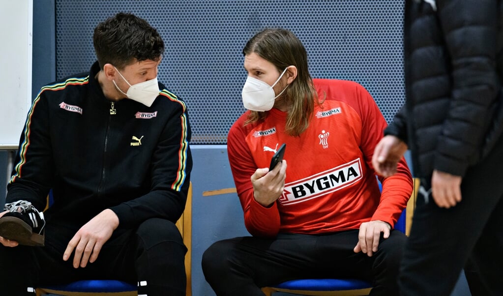 Die Dänen Niklas Landin und Mikkel Hansen hatten zwei Testspiele gegen Norwegen. Die beiden sind Schlüsselspieler für das dänische Team. ( Philip Davali/Ritzau Scanpix)