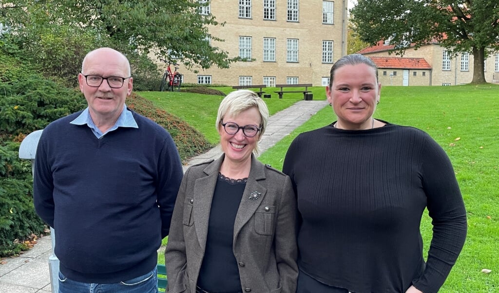 (Fra venstre) Bent Vestergaard, Karen Halskov og Louise Søndergaard Sørensen er de nye ansigter i det lokale udviklingsforum i Augustenborg. ( HU)
