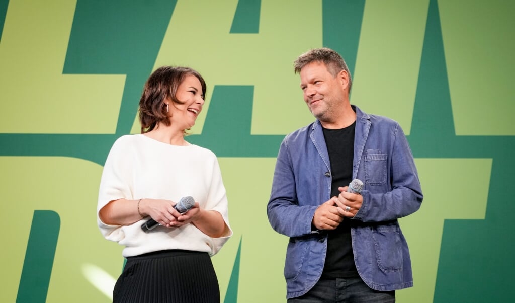 De Grønne med Annalena Baerbock og Robert Habeck i spidsen regner med at få en del indflydelse i de kommende fire år. (Kay Nietfeld/dpa)