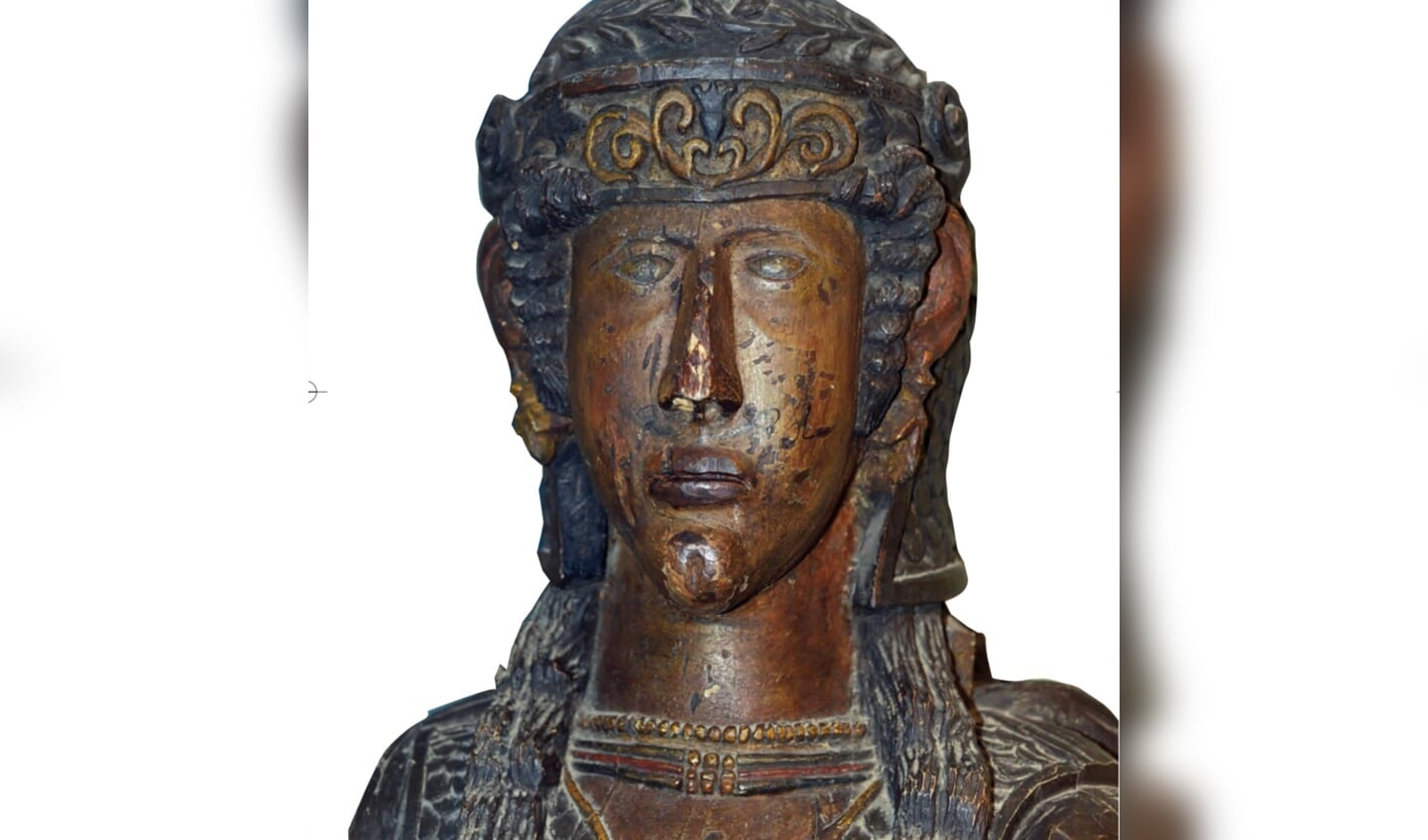 Jeanne d’Arc i Nordborg, som Nordborg Lokalhistoriske Arkiv har overdraget til Museum Sønderjylland. Foto: