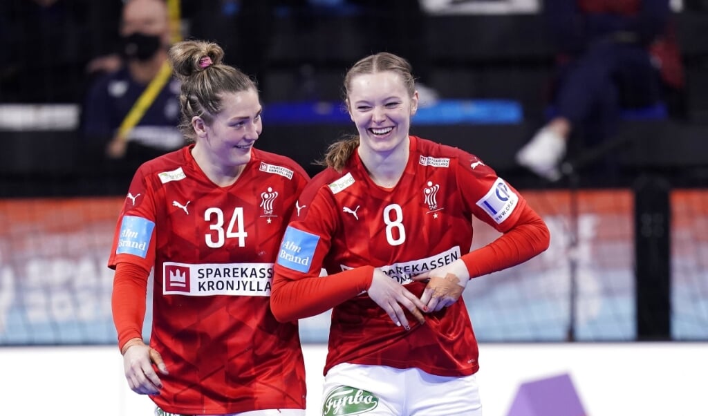 Der var godt humør hos de danske håndboldspillere, som med lethed nedlagde Congo ved VM.  (Liselotte Sabroe/Ritzau Scanpix)