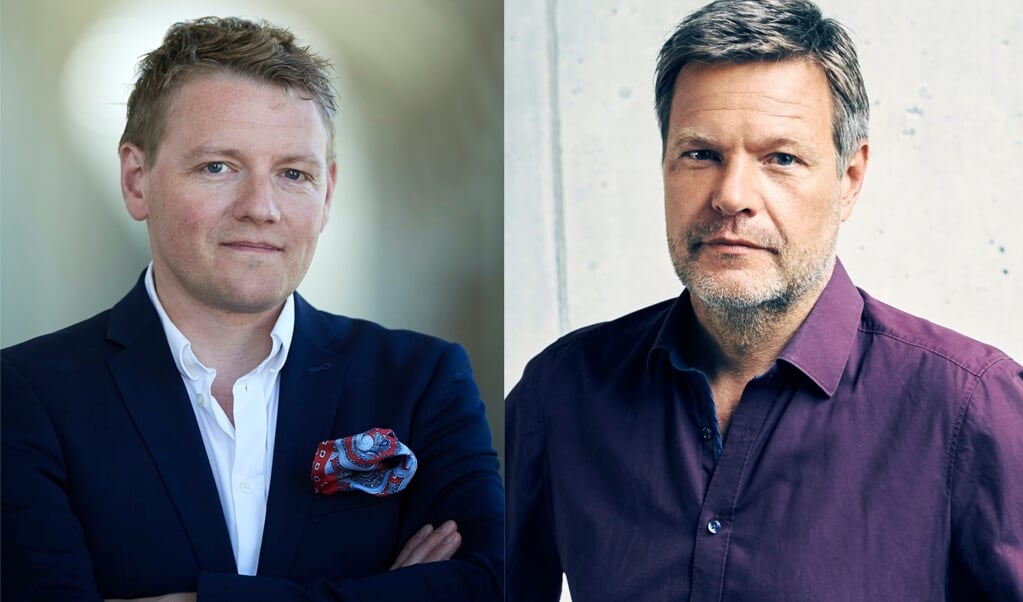 Harald Haugaard (t.v.) og Robert Habeck vil på fredag diskutere kulturens aktuelle situation ved en online-paneldebat. ( De Grønne)