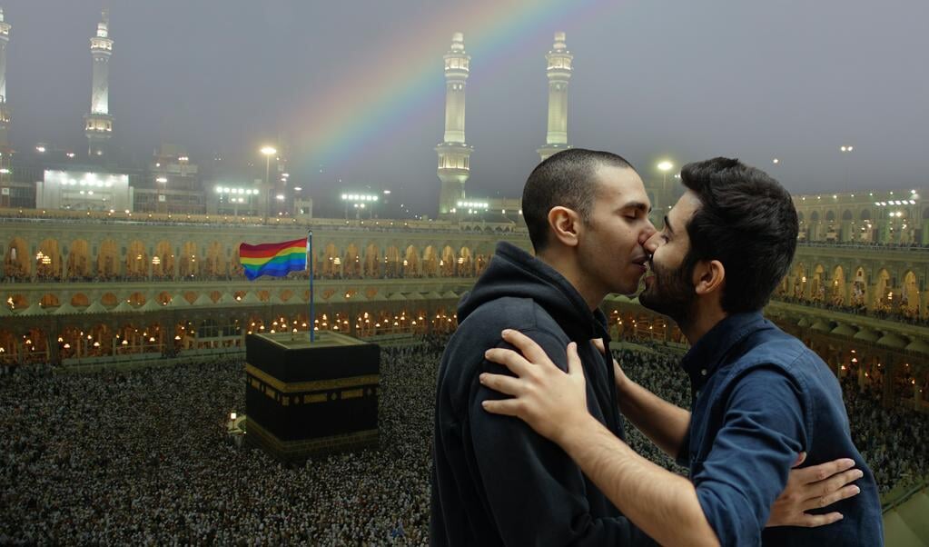 Diese Fotomontage ging um die Welt: Nachdem der Flensburger Aktivist das Bild auf seiner Facebookseite postete, bekam er hunderte hasserfüllte Nachrichten. (Montage: Amed Sherwan)