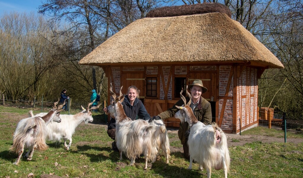 Ab sofort haben die in ihrem Fortbestand bedrohten Schaf- und Ziegenrassen ein neues zu Hause. Tierpflegerin Caro Reimertz und Arche-Leiter Kai Frölich luden nun zur Einweihung. ( Tim Riediger)