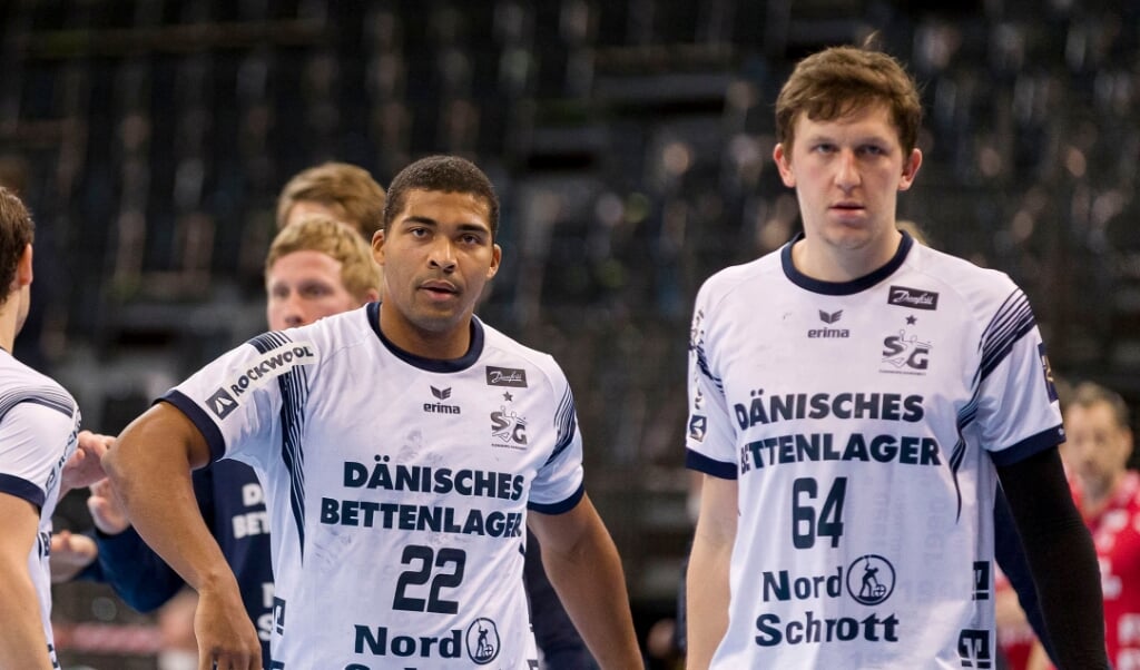 Lasse Møller (r.) musste vorzeitig von der dänischen Handballnationalmannschaft abreisen.  ( Lars Salomonsen)