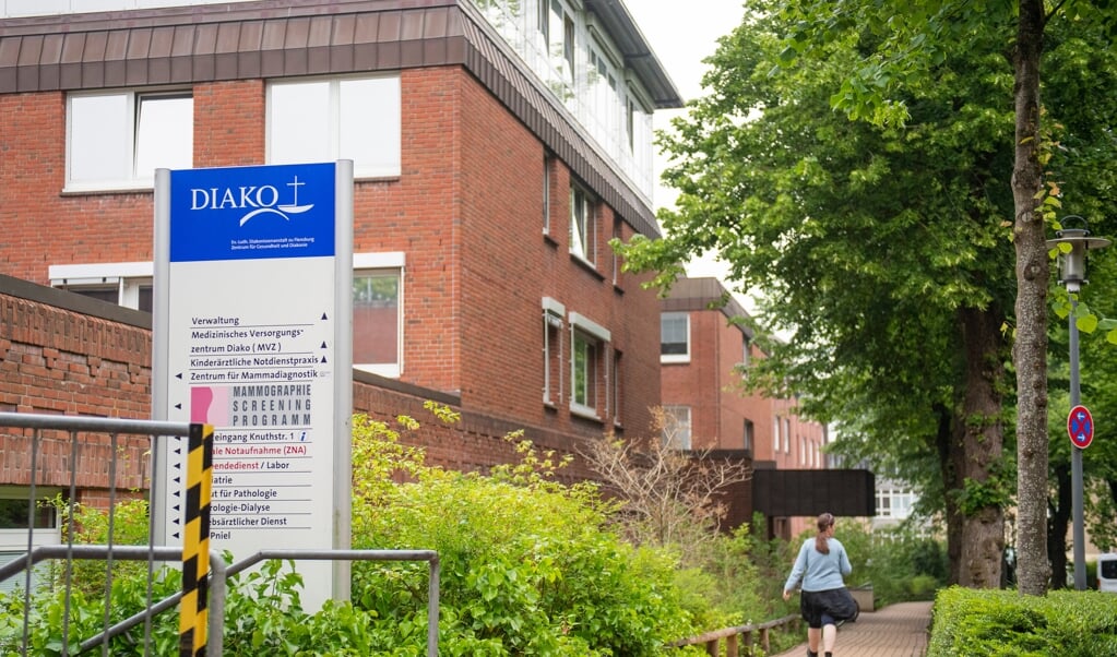 Diako er et af Flensborgs to sygehuse og stedet med langt den største fødeafdeling i regionen. Den er nu sat på nødblus, da mange læger er syge. De fleste gravide sendes til Husum og Slesvig. Arkivfoto: Kira Kutscher (Kira Kutscher)