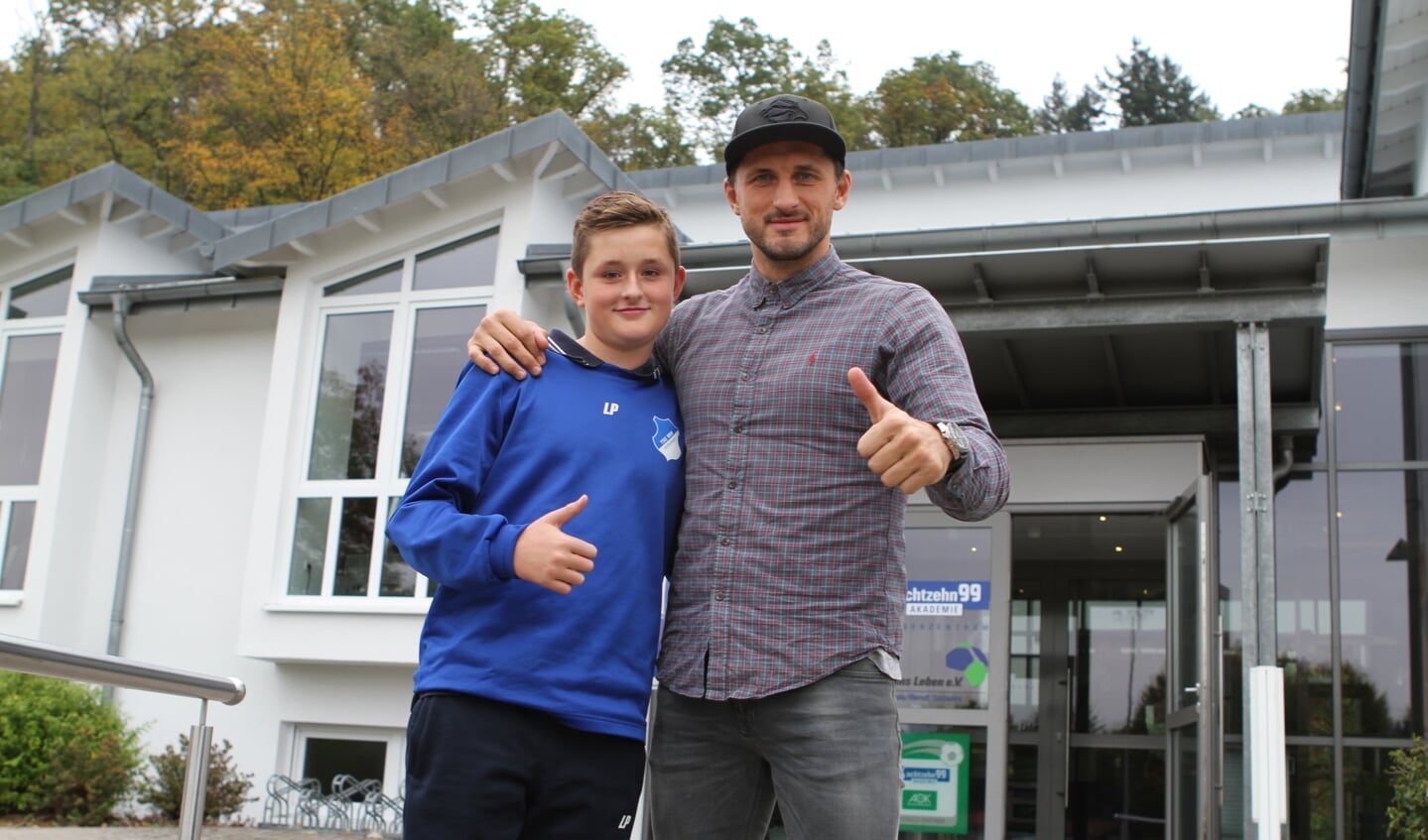 Wie der Papa so der Sohn - die Peterssons, hier Lúkas und Alexander, sind eine durchweg sportliche Familie.