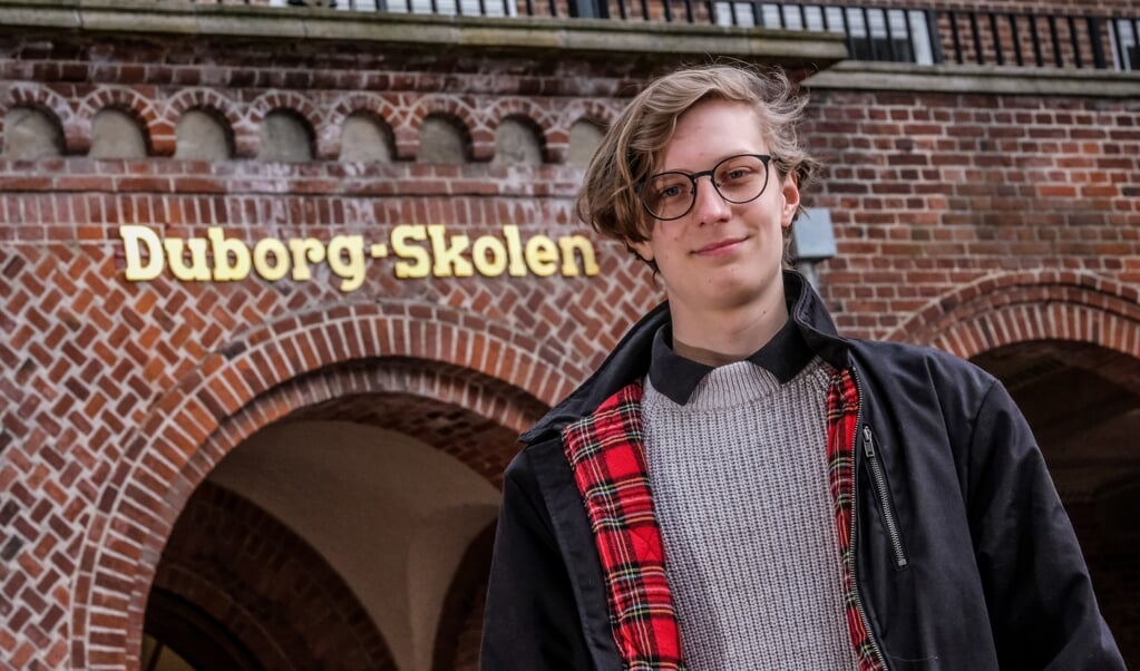 Joos Hansen og 13. årgang på Duborg-Skolen sluttede de sidste afgangsprøver den 30. april, og det markerer enden på et noget anderledes skoleår for de kommende studenter. ( Sebastian Iwersen)