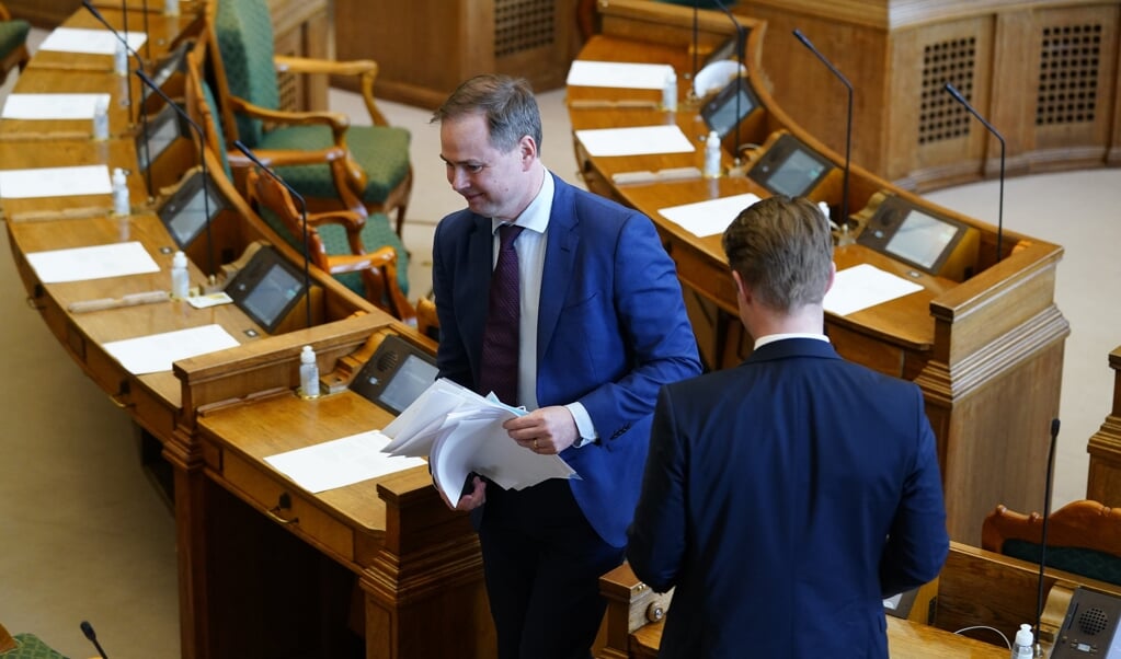Danmarks finansminister Nicolai Wammen (S) er i Folketingssalen for at svare på spørgsmål om de rekordhøje boligpriser. (Martin Sylvest/Ritzau Scanpix)