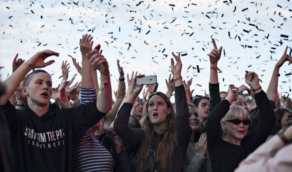 Der bliver ikke noget konfetti på festivalen Northside i år, som det var tilfældet her i 2017. Festivalen er for andet i træk blevet aflyst. (Arkivfoto) (Ida Guldbæk Arentsen/Ritzau Scanpix)