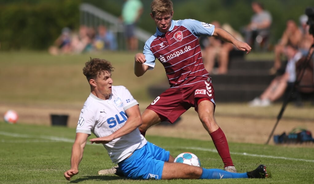 Noch im Landespokalfinale gegen den 1. FC Phönix Lübeck hat Casper Olesen groß aufgespielt. Nun verlässt er den SC. (Archivfoto)
