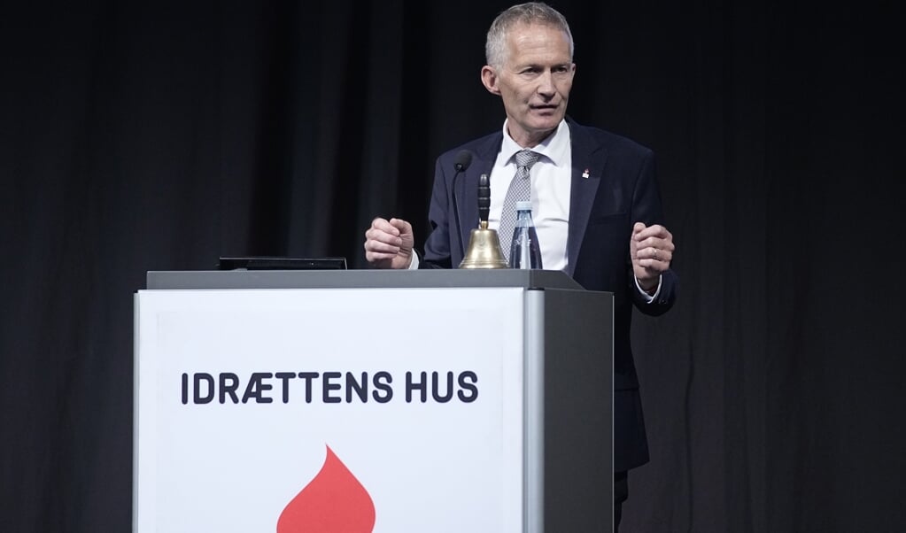 Hans Natorp blev valgt som ny formand for Danmarks Idrætsforbund på forbundets årsmøde i Brøndby lørdag. (Martin Sylvest/Ritzau Scanpix)