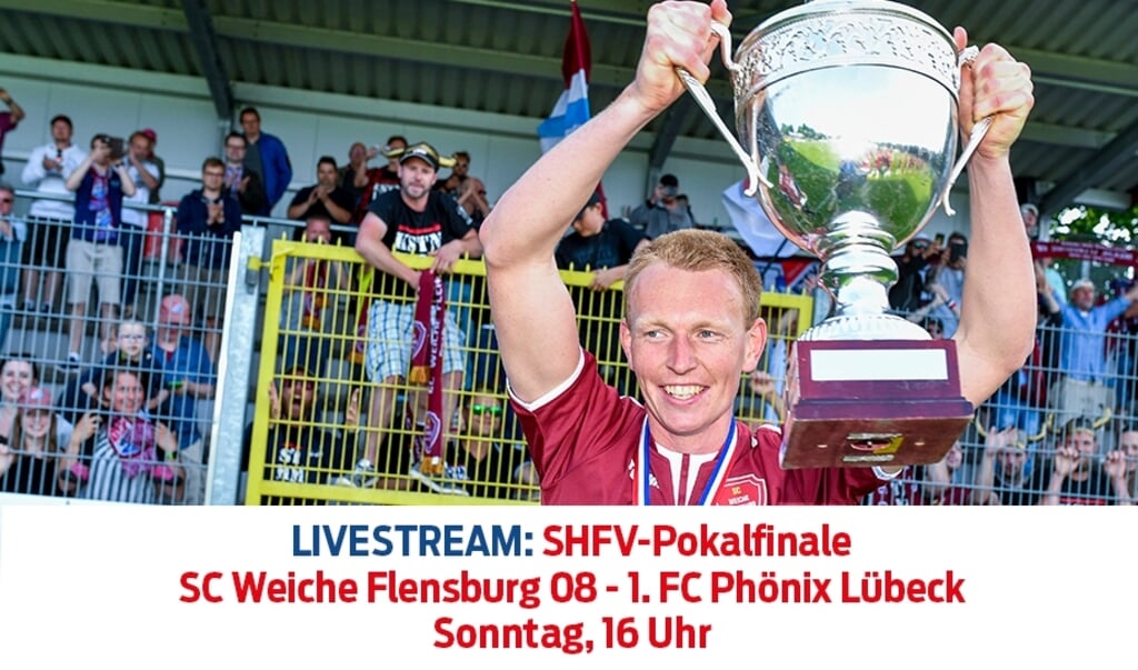 Am Sonntag ab 16 Uhr ist das Finale mit dem SC Weiche Flensburg 08 um Patrick Thomsen per Livetream über unsere Internetseite zu sehen. (Grafik: Lisa Hammond Ylander)