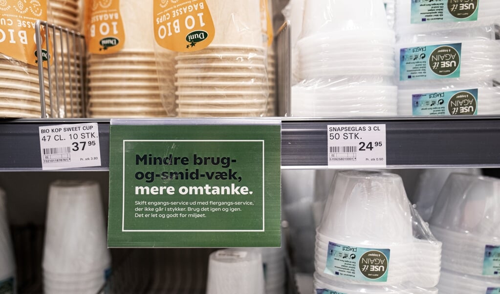 Fra lørdag er det ikke længere tilladt at sælge plastikservice i Danmark og resten af EU. (Arkivfoto) (Ida Guldbæk Arentsen/Ritzau Scanpix)