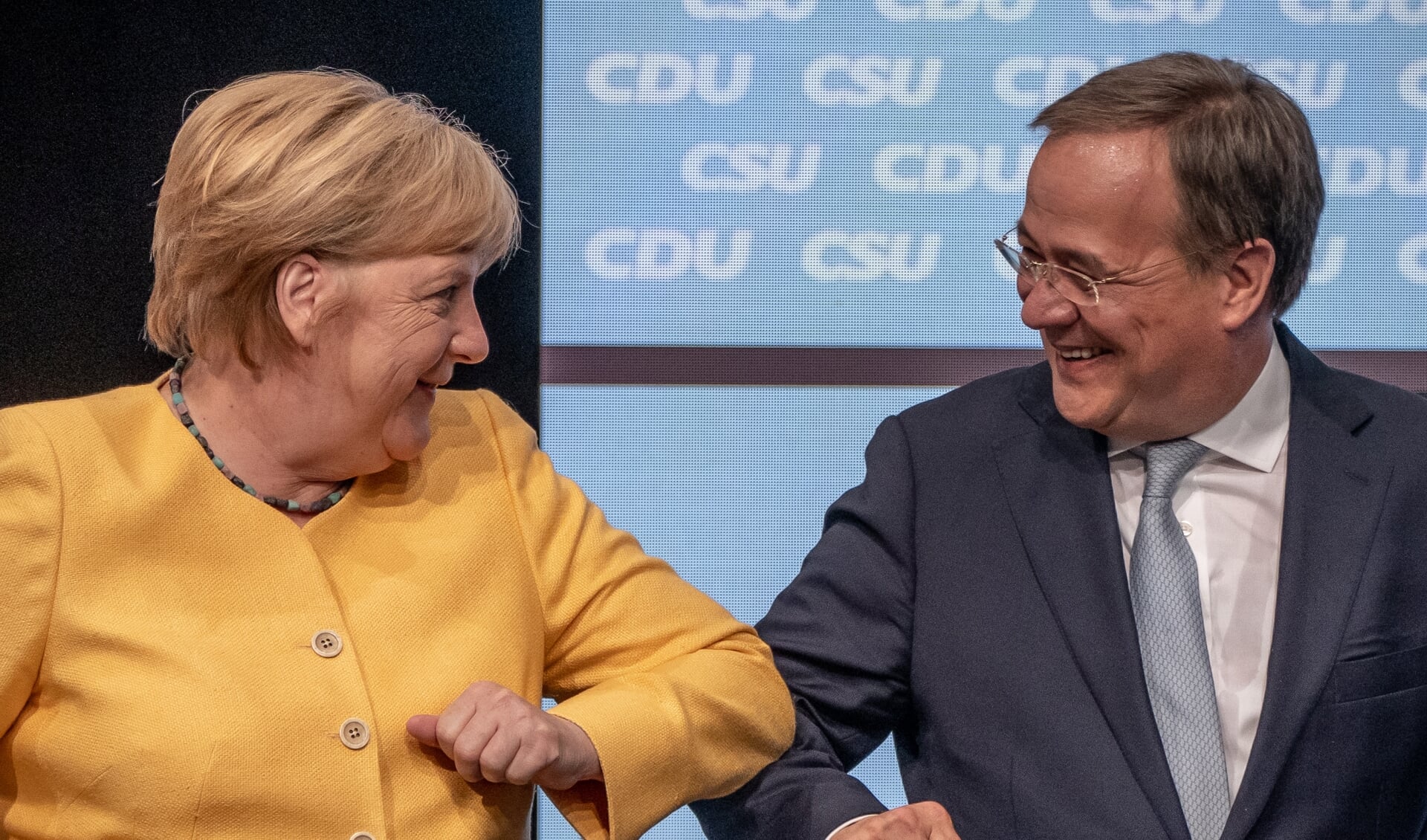 Nuværende forbundskansler Angela Merkel udtrykte sin fulde opbakning til Armin Laschet som sin efterfølger. Foto: