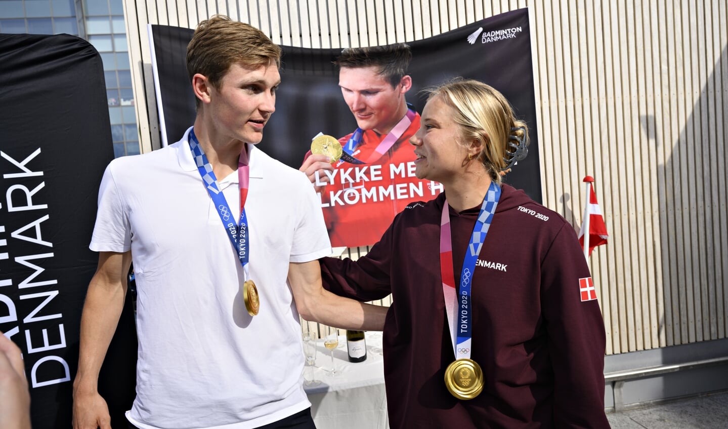 Viktor Axelsen og Anne-Marie Rindom vandt begge guld til Danmark ved OL i Tokyo.